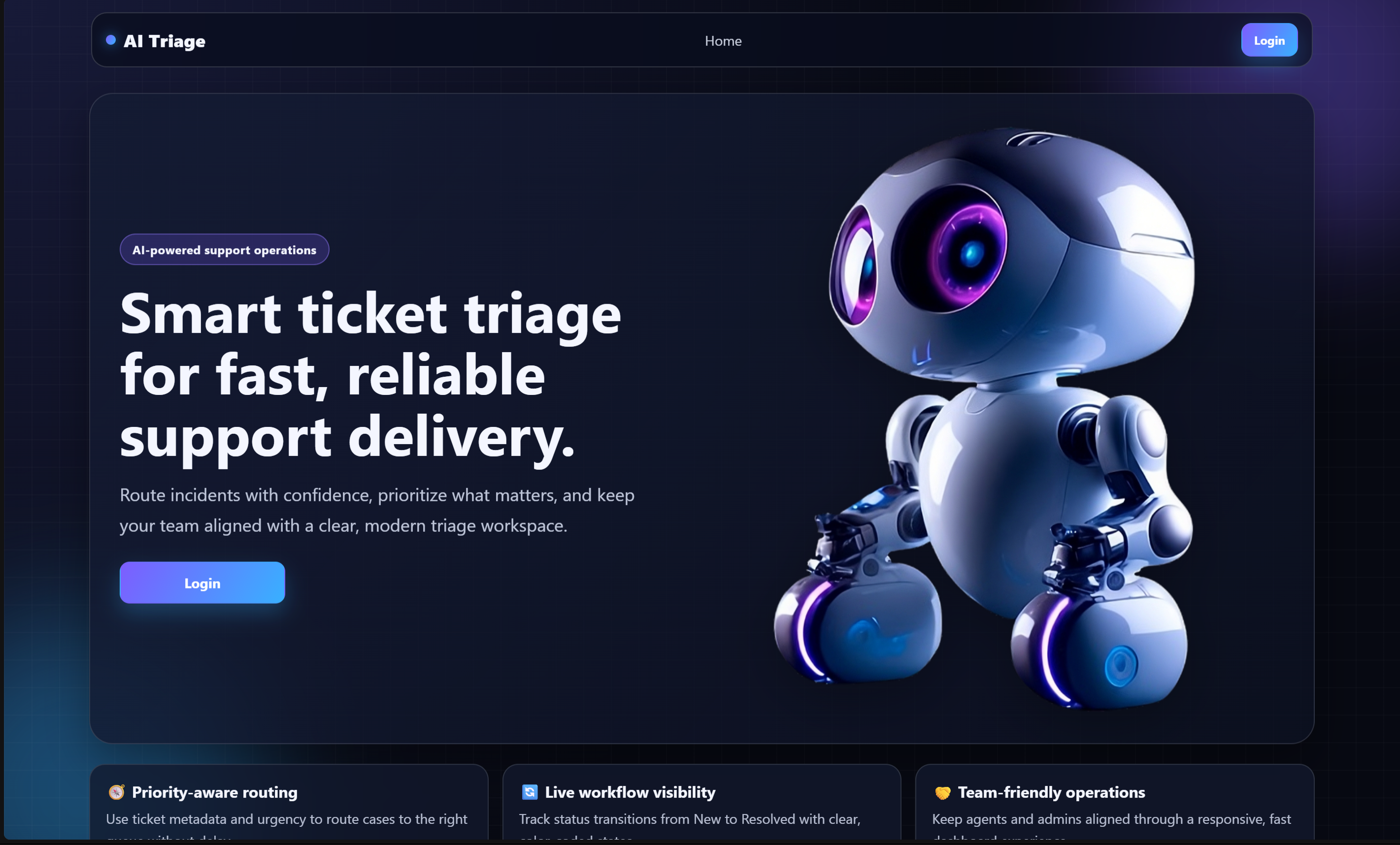 AI Triage Dashboard
